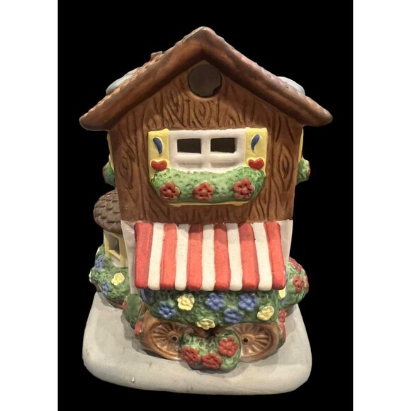 Partylite Porcelain Flower Shop Cottage Tea‎ Light Candle House - Picture 6 of 9